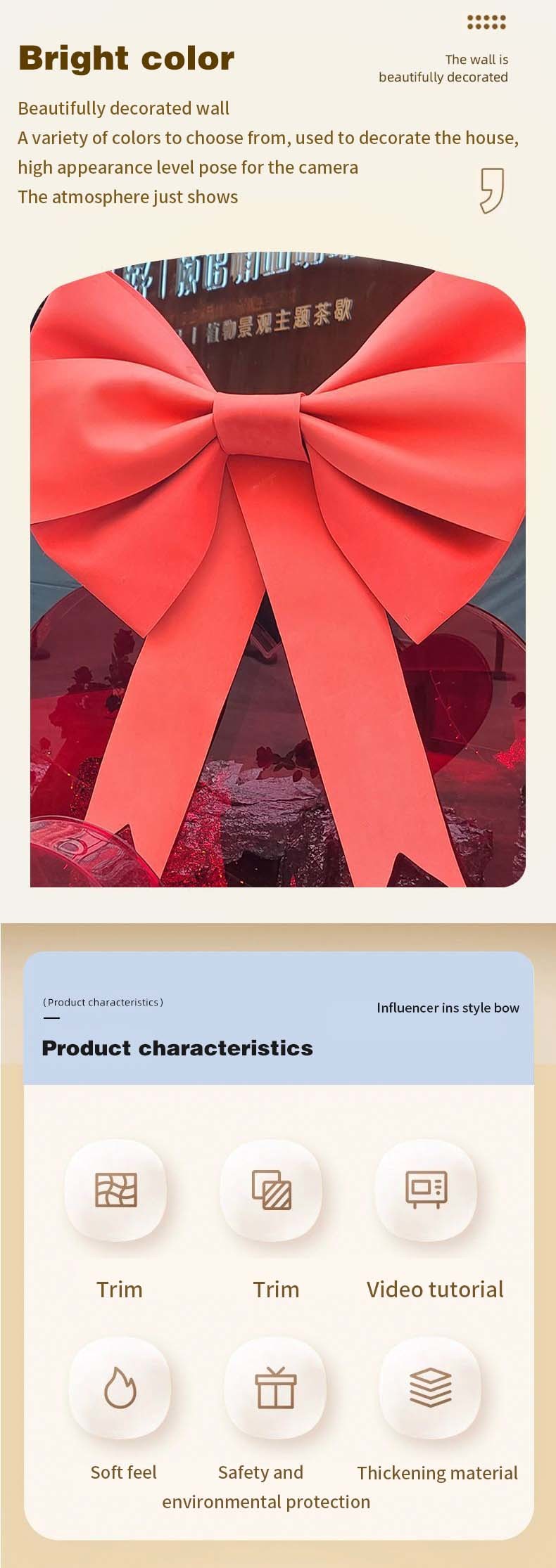 Home Decor Handmade Bow Ties Large Eva Foam Bowknot For Party Decoration