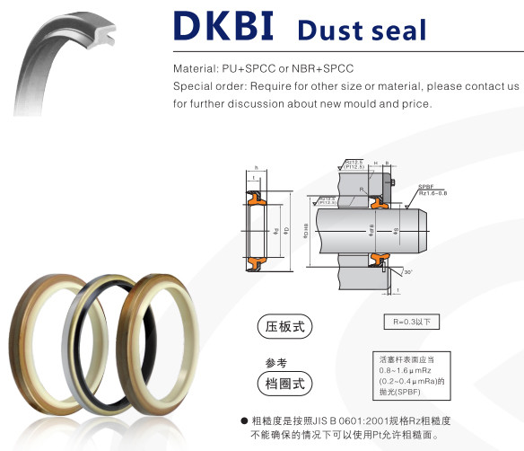 Easy Installation Bearing Dust Seal DKB/DKBI Hydraulic Wiper Dust Seal Rod Seal Piston Seal