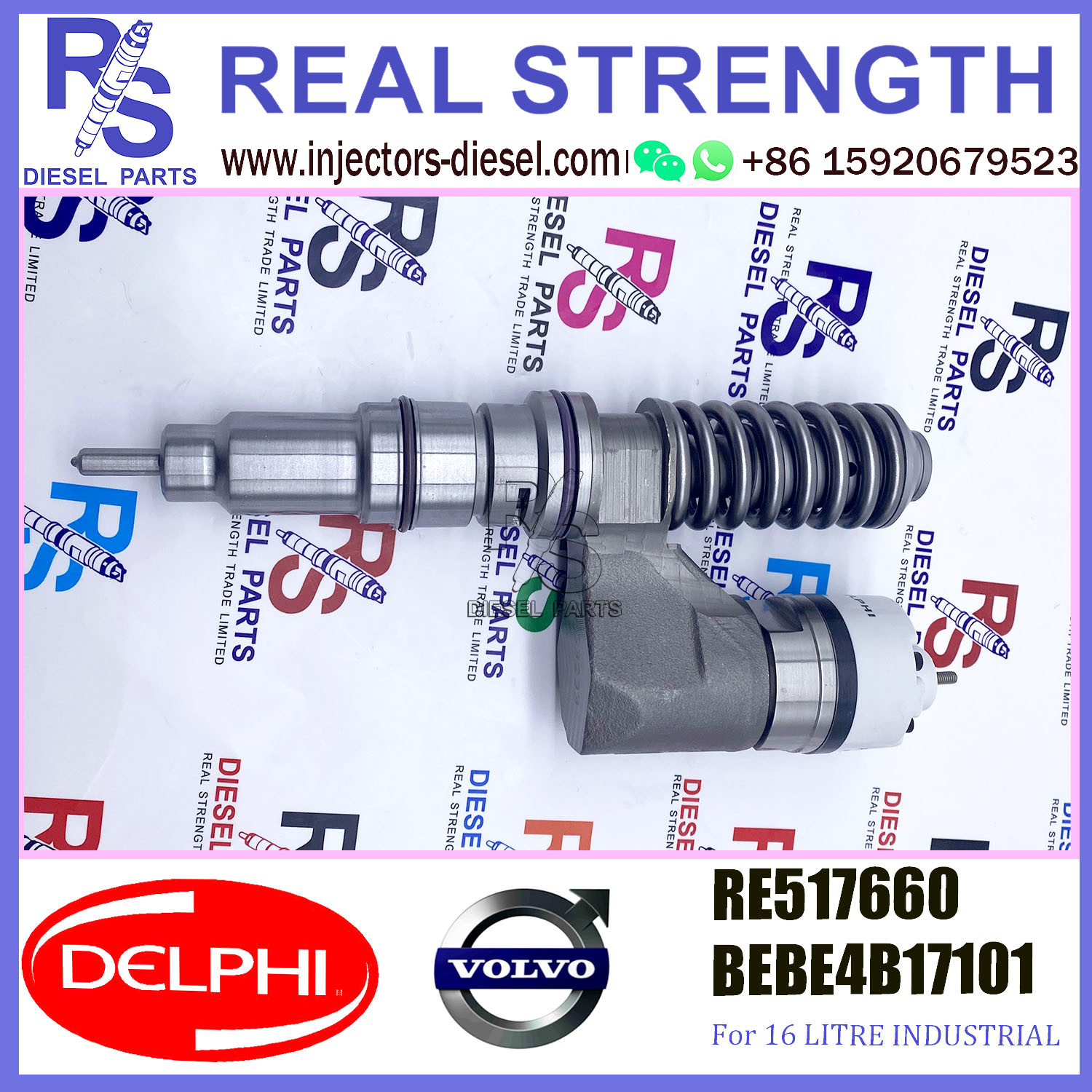 V-O-L-V injector RE517660 Diesel pump Injector DELPHI BEBE4B17101 A3 for 6125 TIER 2 -OH - LOW POWER