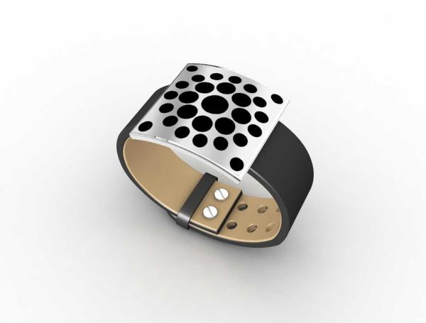 Top Quality Europe Fashion Stainless Steel Genuine Leather Silicone Bangle