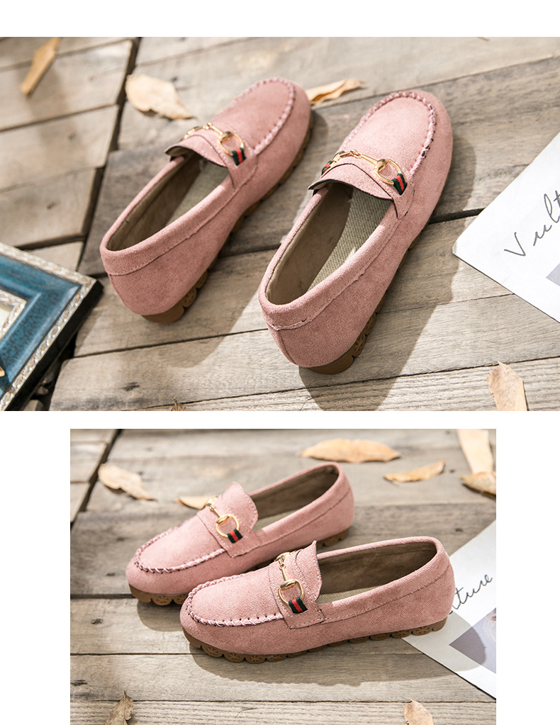 Warm Women's Casual Loafers Soft Bottom Plus Velvet Flat Shoes New Styles