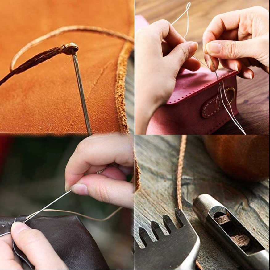 Purse Leather Sewing Waxed Thread-Practical Long Stitching Thread For Leather Craft DIY 0.8mm wax thread