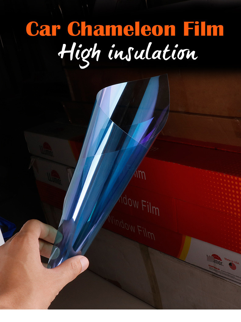 Purple Light Dazzle Color Side Rear Block Color Ppf Most Popular Chameleon Color Changing Window Film For Car Window Tinting