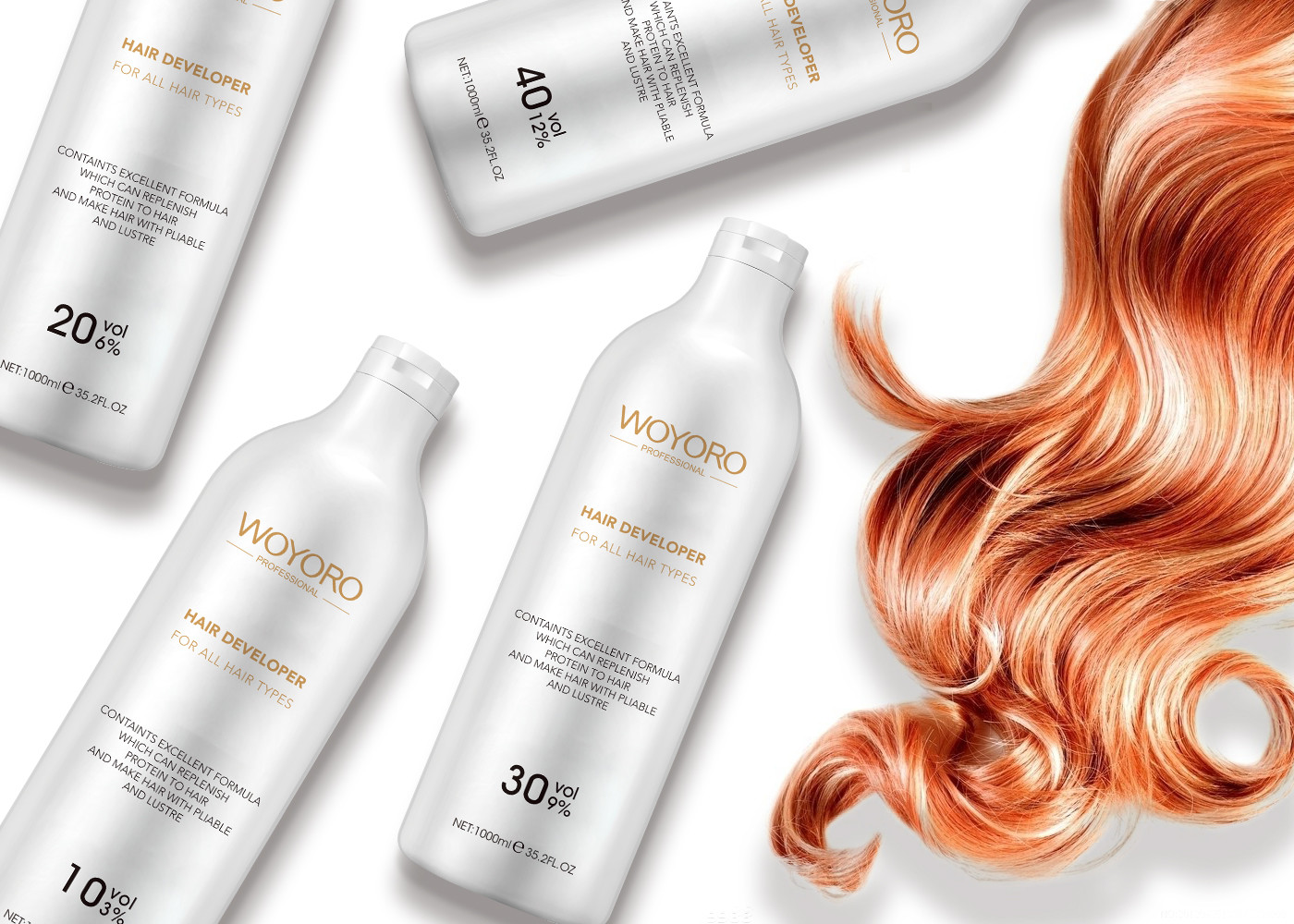 Unisex Hair Cream Developer Hydrogen Peroxide 6% 9% 12% For Bleach
