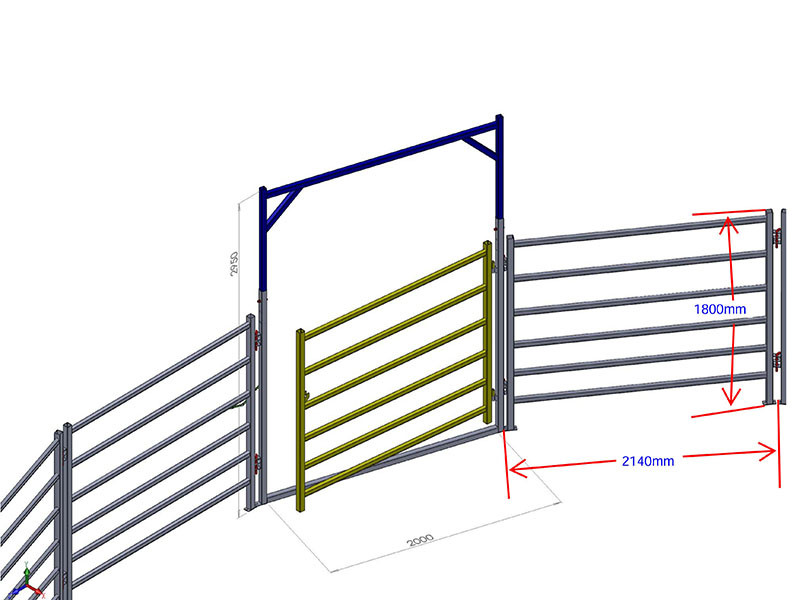 Strong Galvanized Cattle Panels Barrier With Easier Handle Free Size Gray Color