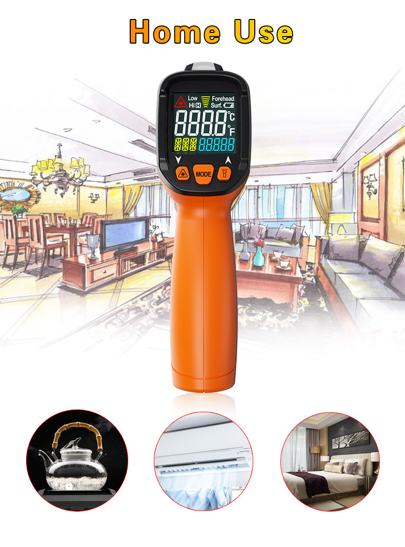 12 Point Handheld Infrared Thermometer Operation Temperature -50 ~ 300 Degree