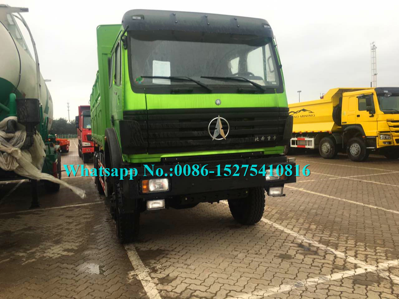 Green 6x4 30 Ton 380hp Heavy Cargo Truck Side Wall Vehicle With Weichai Engine