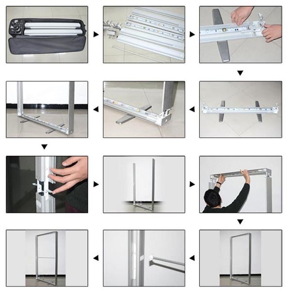 Free Standing Advertising Backlit LED Light Box With Built - In High Power Strips And Driver