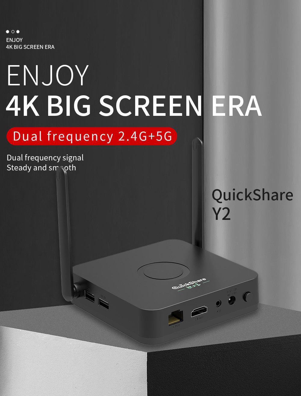 QuickShare Wireless Video Transmitter Receiver ODM For Projector Monitor