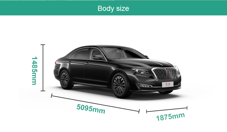 2023 Hongqi H7 Gasoline Car 1.8T 188HP L4 Max Speed 200km/h 2WD RWD Fuel Vehicles with and Maximum Torque Nm 200-300Nm