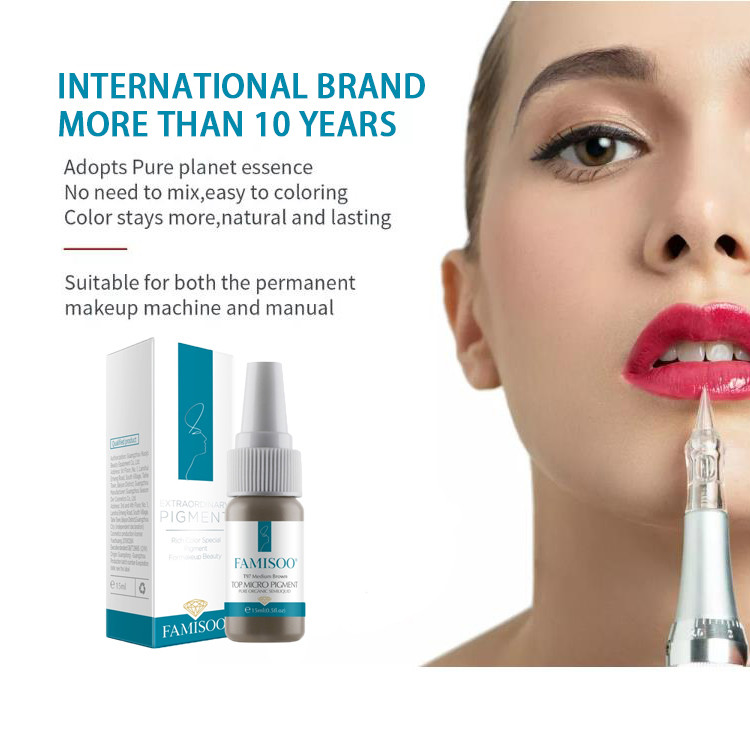 Private Label Microblading Cosmetic Organic Semi Pigment Ink For Pmu Academy