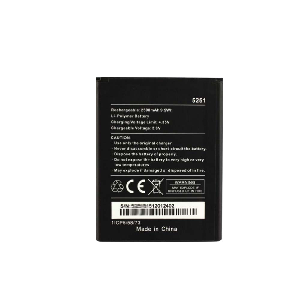 2500mAh Smartphone Battery Replacement , 9.5Wh Wiko Rainbow Battery Replacement