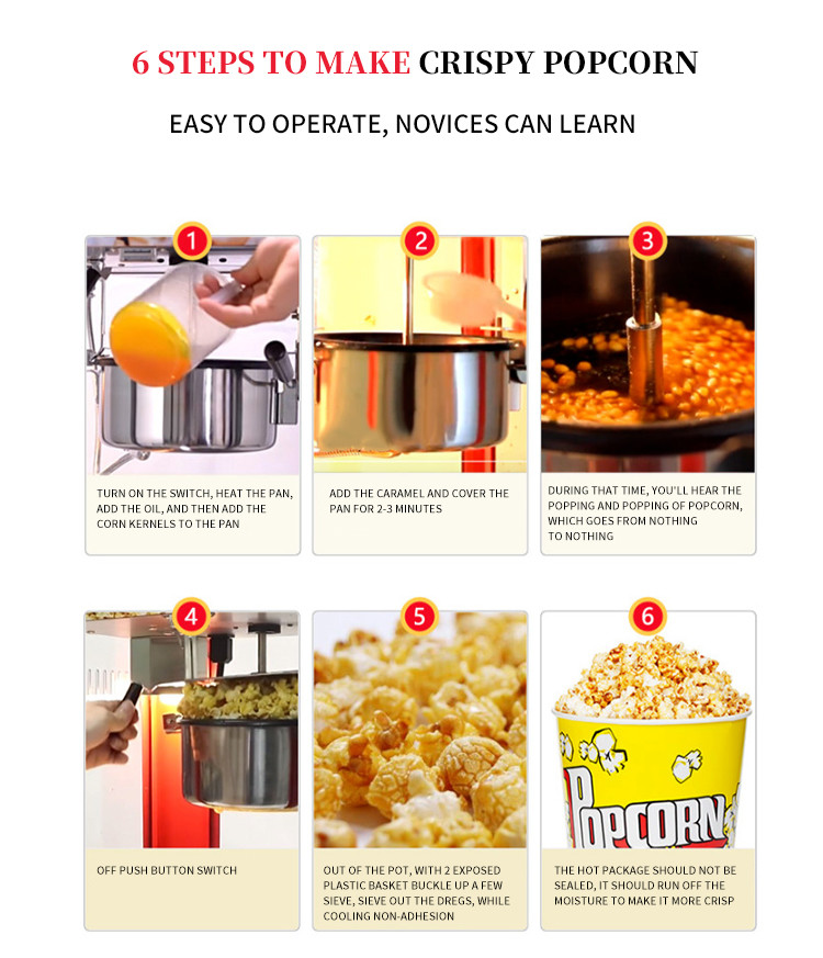 Industrial Popcorn Vending Snack Food Machinery Electricity Power