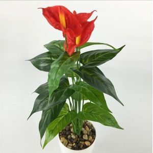 Buy cheap 18 Heads Artificial Anthurium Plants product