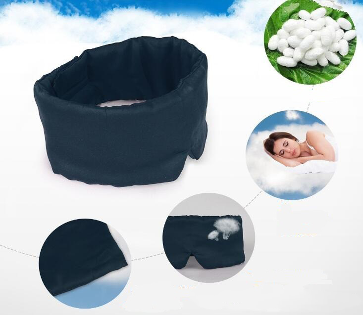 Pure Lightweight Silk Fabric 100% Mulberry Silk Eye Mask With Elastic Band