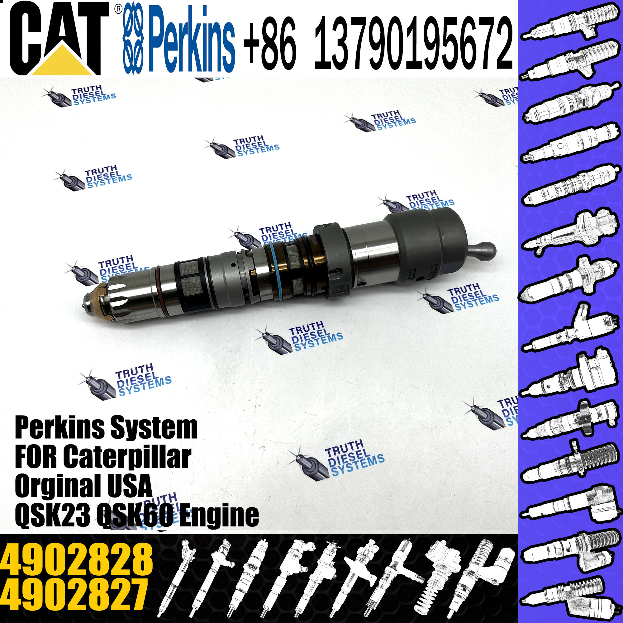 QSK23 Cummins Diesel Injector 4076533 4088431 4902827 4902828
