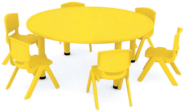 kids furniture green color table and chairs plastic school desk
