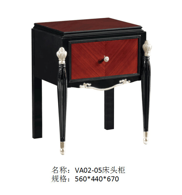 Luxury house of Villa Bedroom furniture Dresser with Mirror stand in Beech wood carving