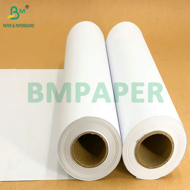 20lb Good whiteness Uncoated Bright Plotter Paper For Enginnering 36inches X 50yards 2" Core