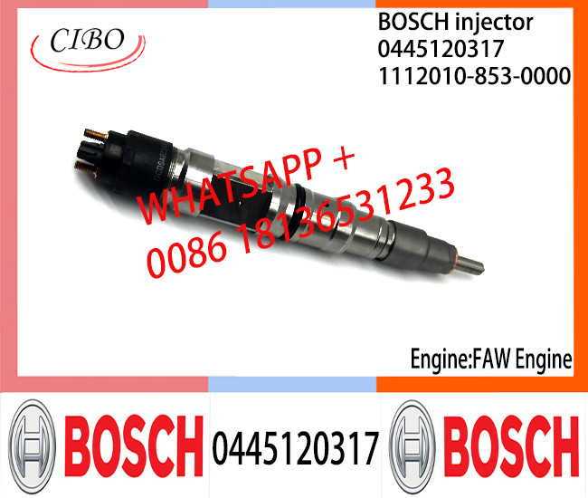 BOSCH 0445120317 Neutral Diesel Fuel Injector Assembly 0445120317 1112010-853-0000 For FAW Engine