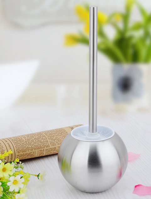 Eco - Friendly Toilet Brush Accessories Round Base Economy Strong Clean Toilet Brush Set
