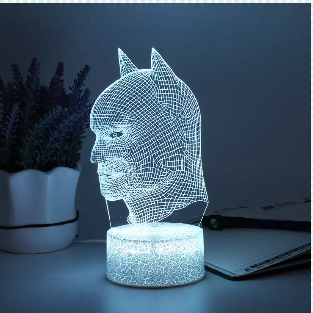 Yoga Cyan 3D Led Illusion Lamp Night Light Christmas Changeable Rohs