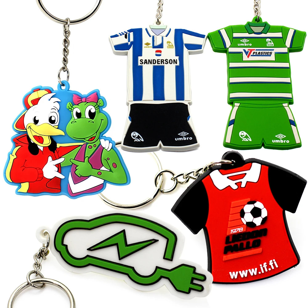 Custom Pvc Keychain 2D 3D Soft Pvc Keyrings Promotional Non toxic