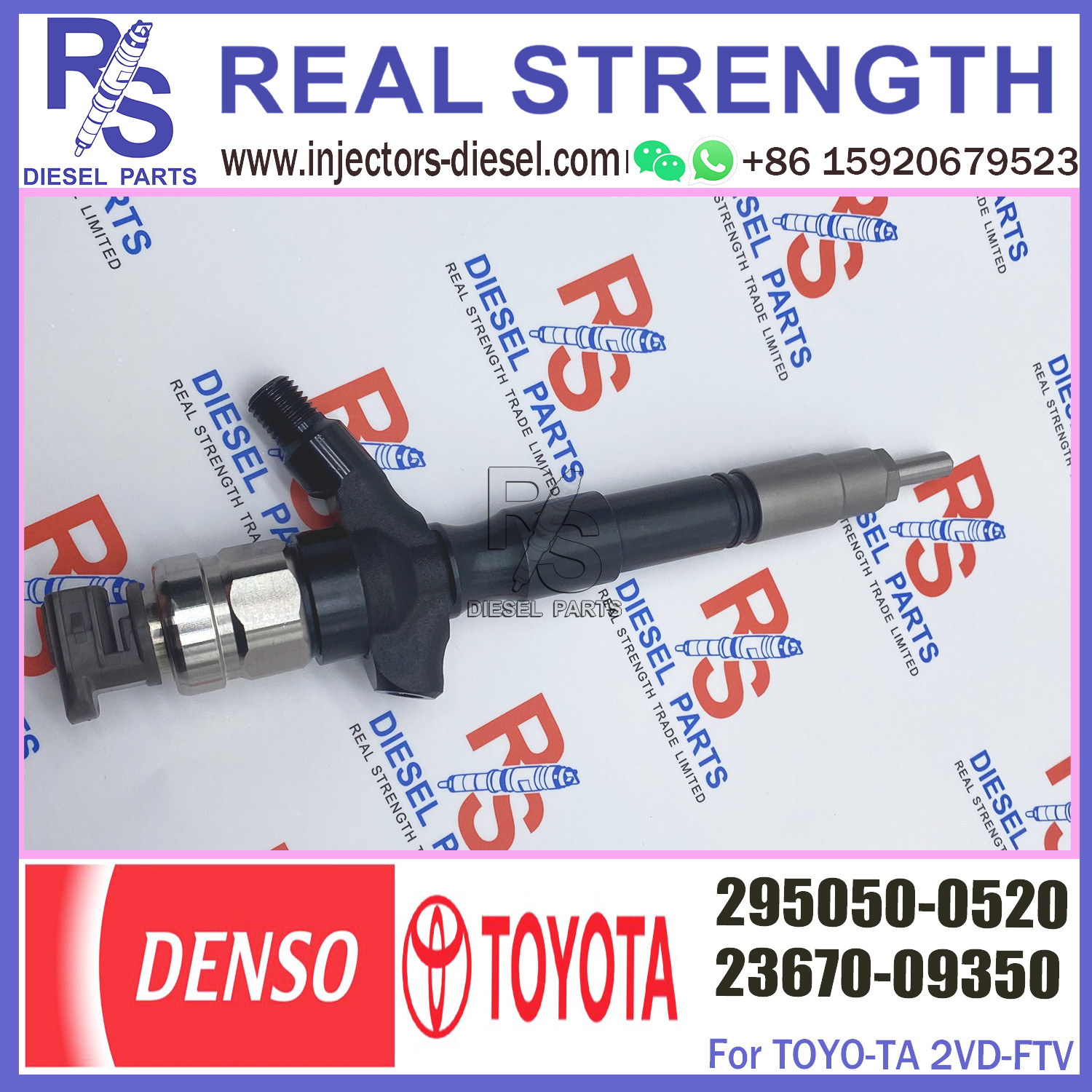 Diesel Common Rail Fuel Injector 23670-0L090 295050-0180 295050-0520 For Toyota Hilux 2KD-FTV