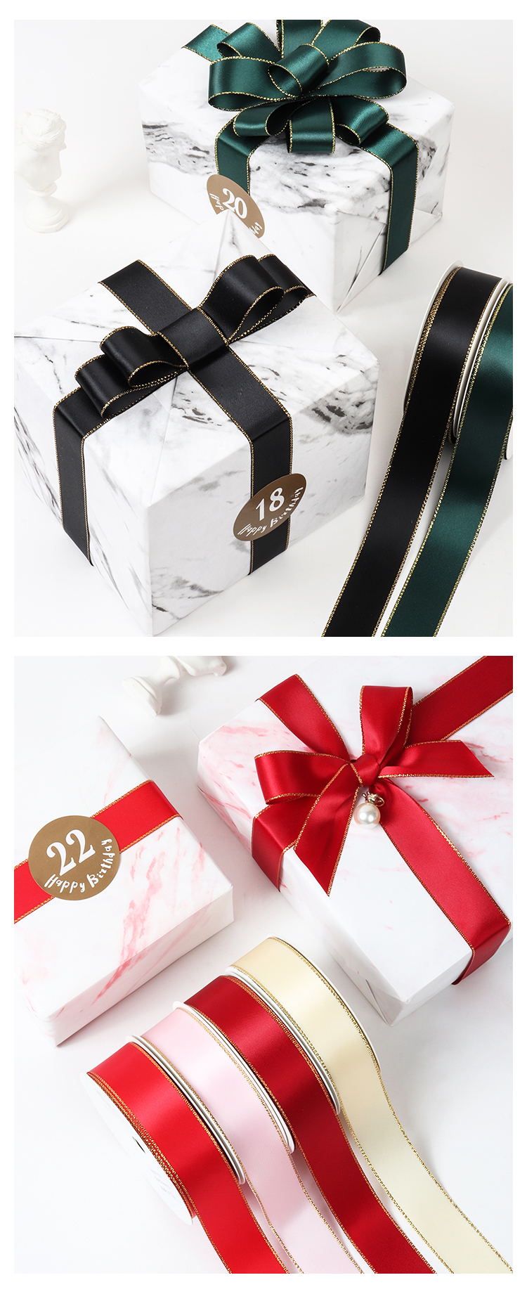 100% polyester color custom print satin ribbon for packing and gift 196 colors available