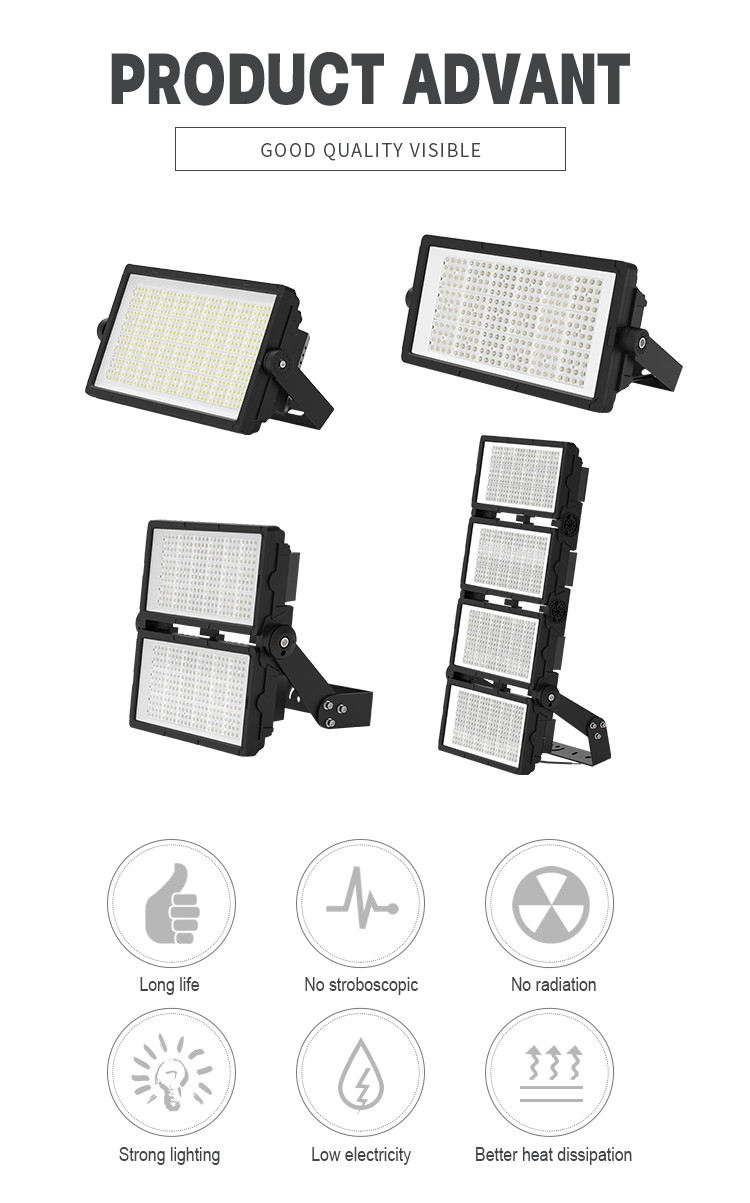 100W Emergency LED Flood Light For Camping Hiking Fishing In Black