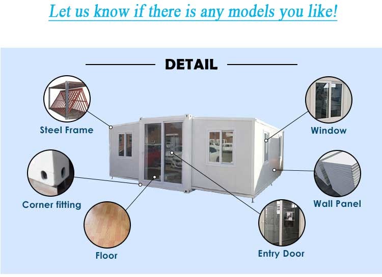 Expandable fabricated house container folding insulation solar prefab container house prefabricated home luxury