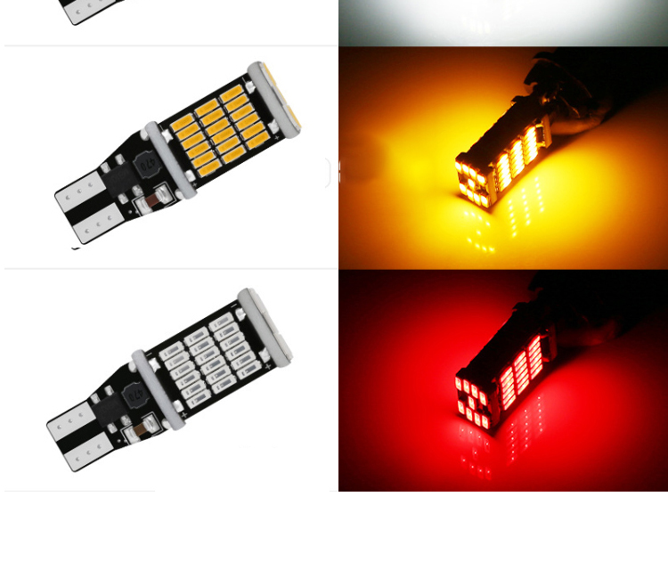 Universal Car Led Tail Light And Turn Signal bulbT15 4014 45smd 12-24V