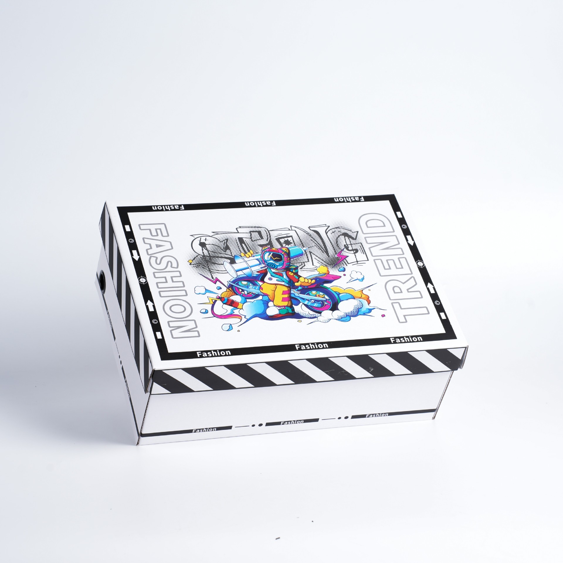 Eco-friendly Single Side Coating Rigid Cardboard Shoe Storage Box for Spot Goods