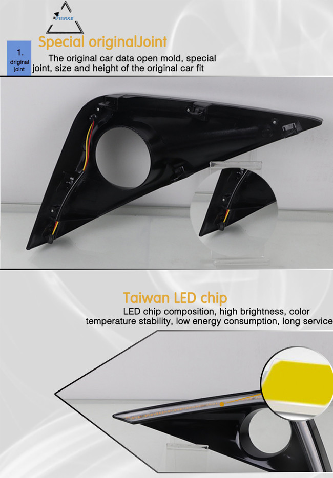 Car Drl Front Fog Lamp Led Front Bumper Accessory Part For Toyota Rush 2019 Body Part