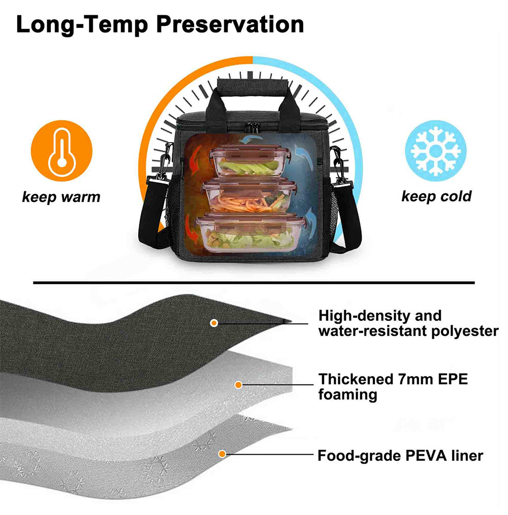 24 Can Insulated Cooler Tote Bag For Outdoor Picnic