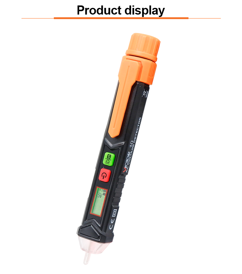 Non-contact AC Voltage Detector meter LCD Display NCV Sensitivity Alarm Electric Circuit Breaker Finder Pencil Tester