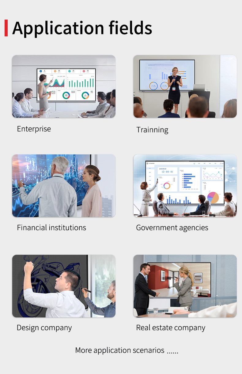 Floor Standing Smart Interactive Whiteboard Digital Signage 65''