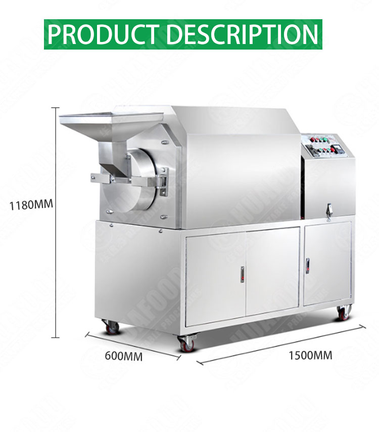 Commercial Automatic Sunflower Seeds Nuts Roasting Machine Continues Soya Beans Peanut Toaster Peanuts Roaster