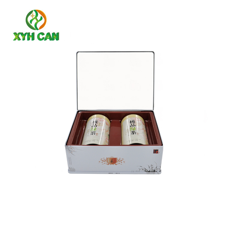 Tea Tin Can Professional Food Grade Decorative with Plastic Gift Box 99×160 MM