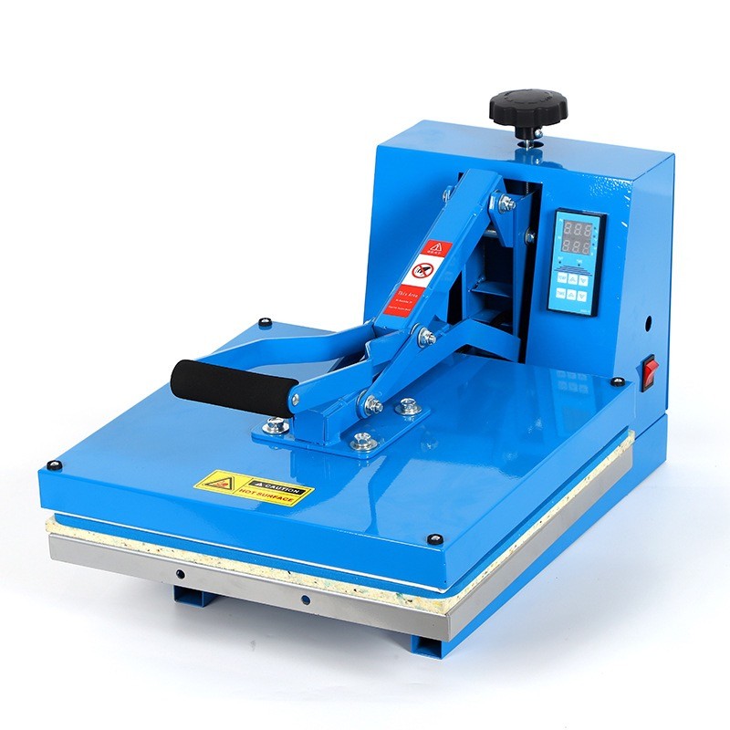Blue Flat Clamshell T Shirt Heat Press Machine For Sublimation Printing