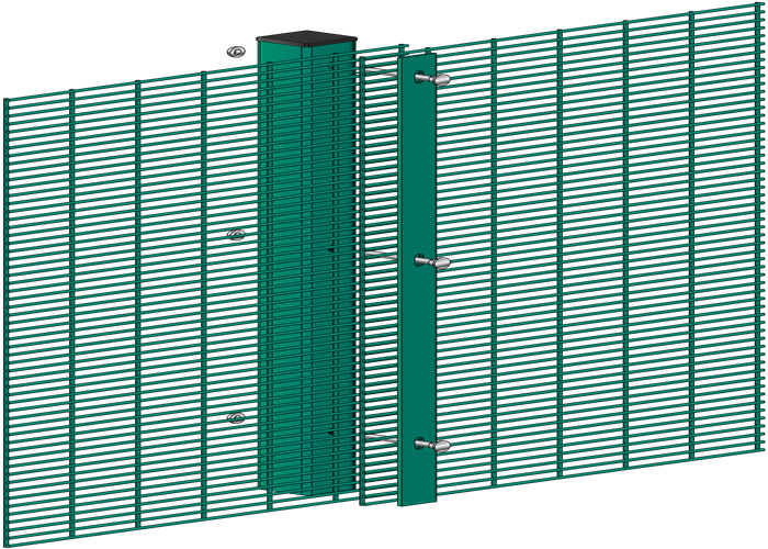Low Carbon Steel 358 Security Fencing Weled Mesh For Airport / High Way 76.2*12.7mm