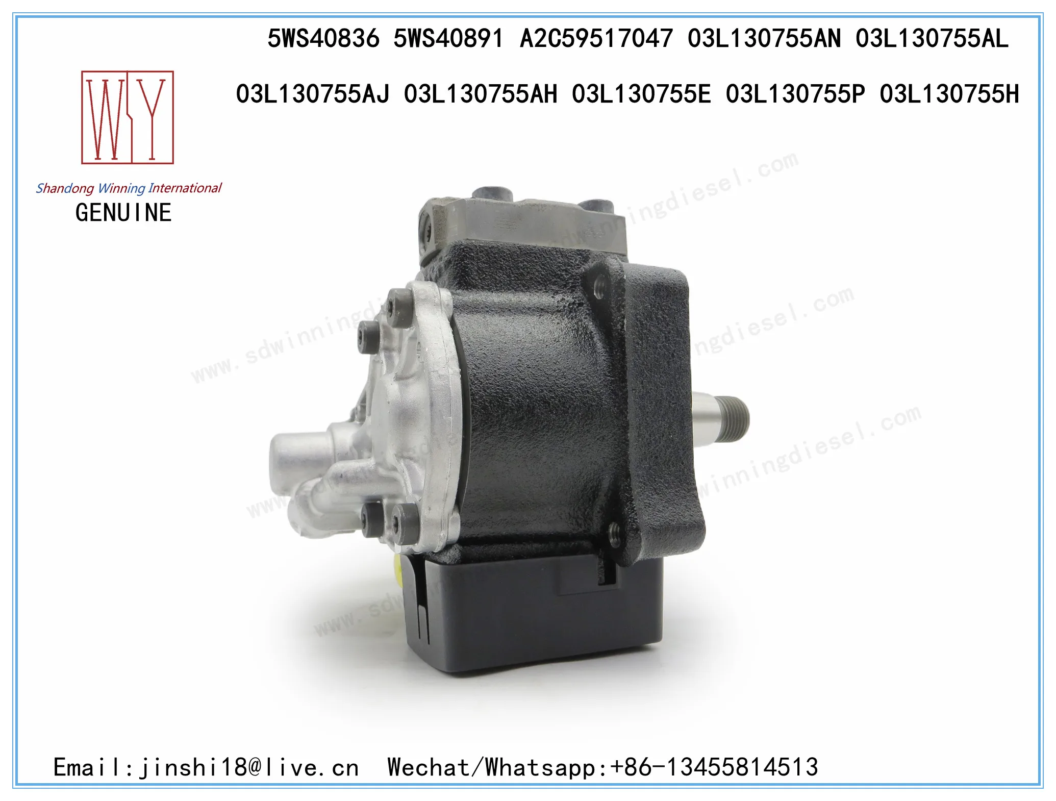 CONTINENTAL GENUINE AND BRAND NEW DIESEL COMMON RAIL FUEL PUMP 5WS40836 5WS40891 A2C59517047 03L130755AN 03L130755AL 03L