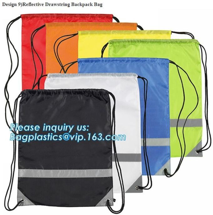 Outdoor Use 210D Sample Shoe Polyester Drawstring Bag,fashionable pattern printing polyester foldable shopping bag PACK