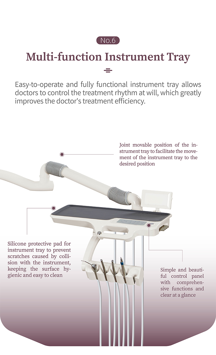 Class II Dental Unit Chair Grey With Rotatable Unit Box
