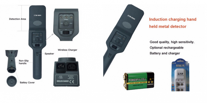 Alarm / Low Battery Hand Wand Metal Detector UV140 With Power Indicator
