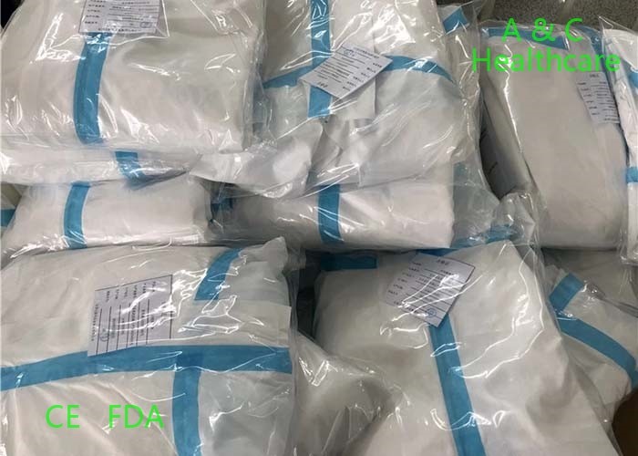 Anti Blood Isolation Disposable Protective Gowns With Thumbhole Long Sleeve