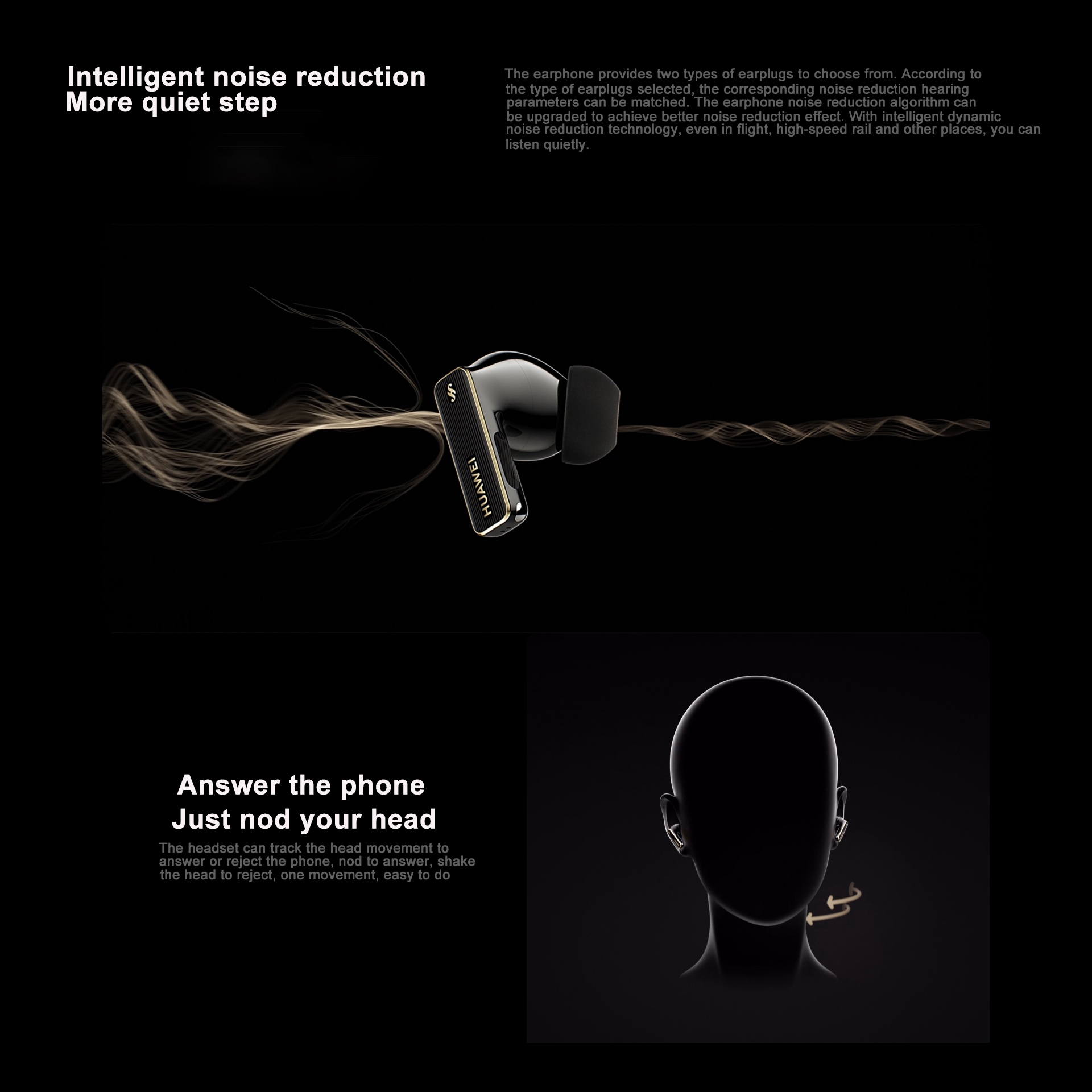 Hua-wei FreeBuds Pro 4 Earphone 5.2 High-Resolution Lossless Sound Quality Headphones Noise Reduction Sports Headset