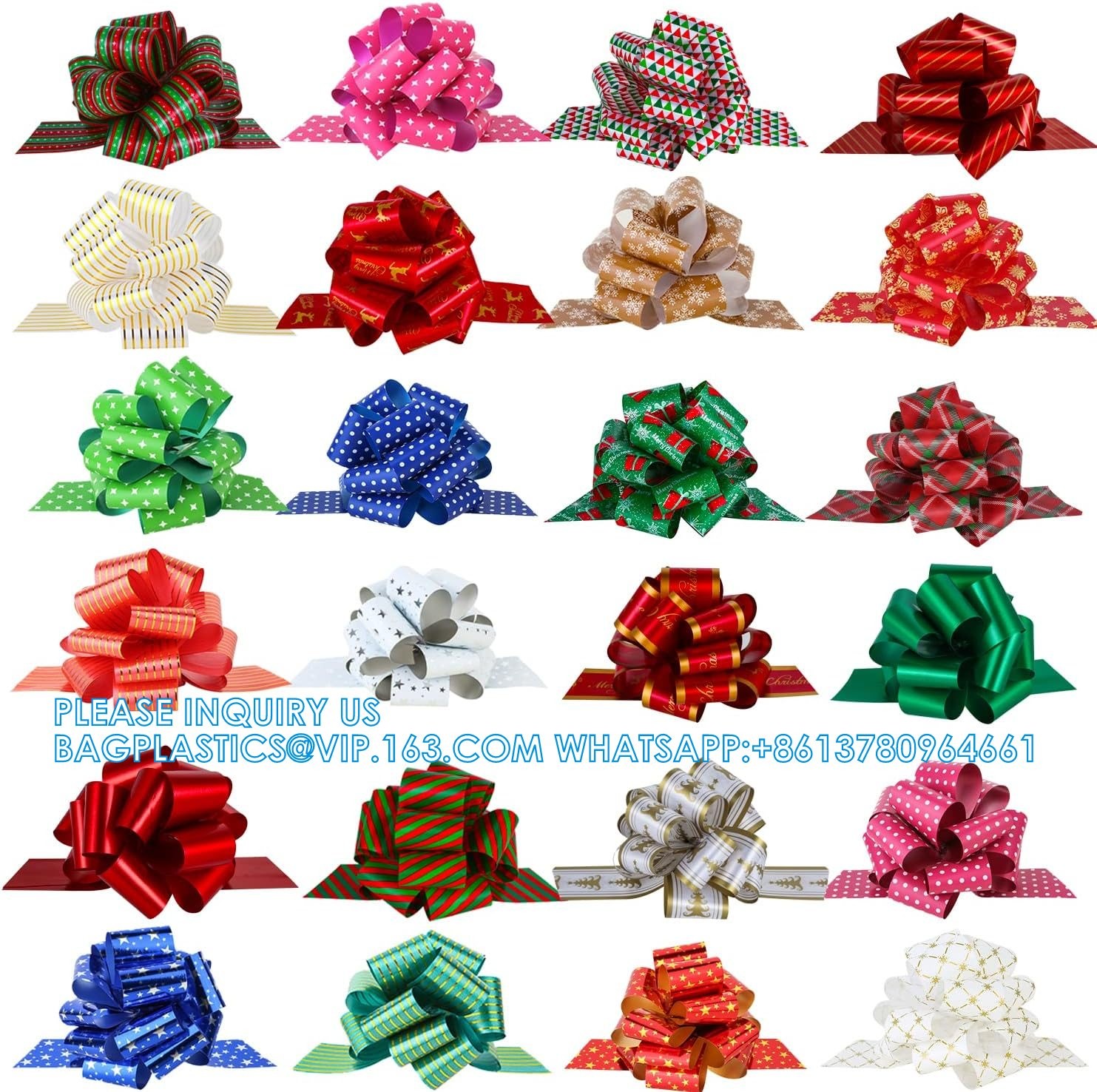 Pull Bow Gift Wrapping Pull Bow Ribbon Pull Bows For Christmas Wedding Baskets Valentine'S Day Bows Multicolor Ribbon