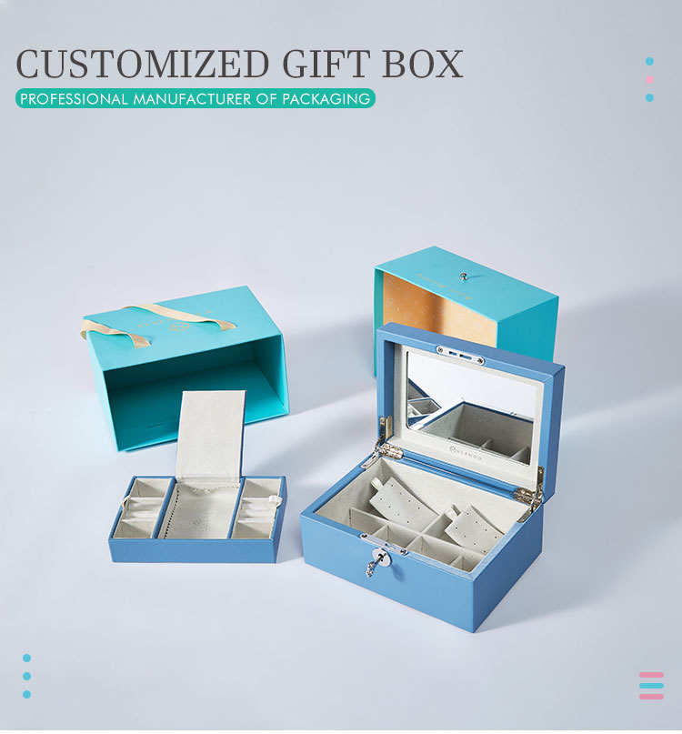 Drawer cardboard packaging box with silk for jewelry or cosmetic package