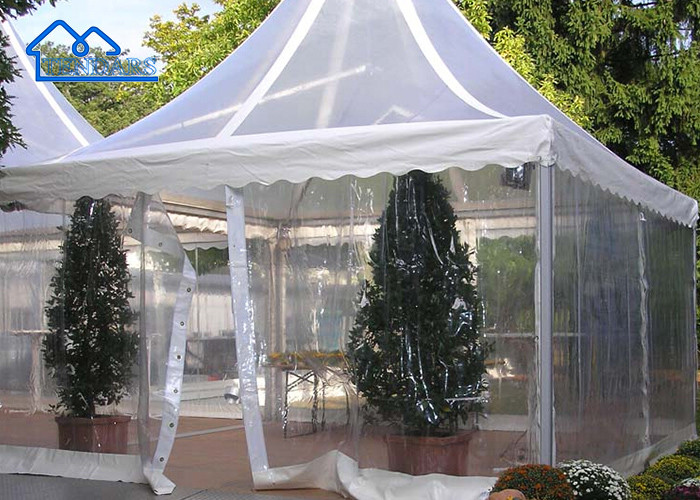 Wholesale Custom Water Proof UV Resistance Fireproof Popup High-Peak Transparent Canopy Pagoda Tent